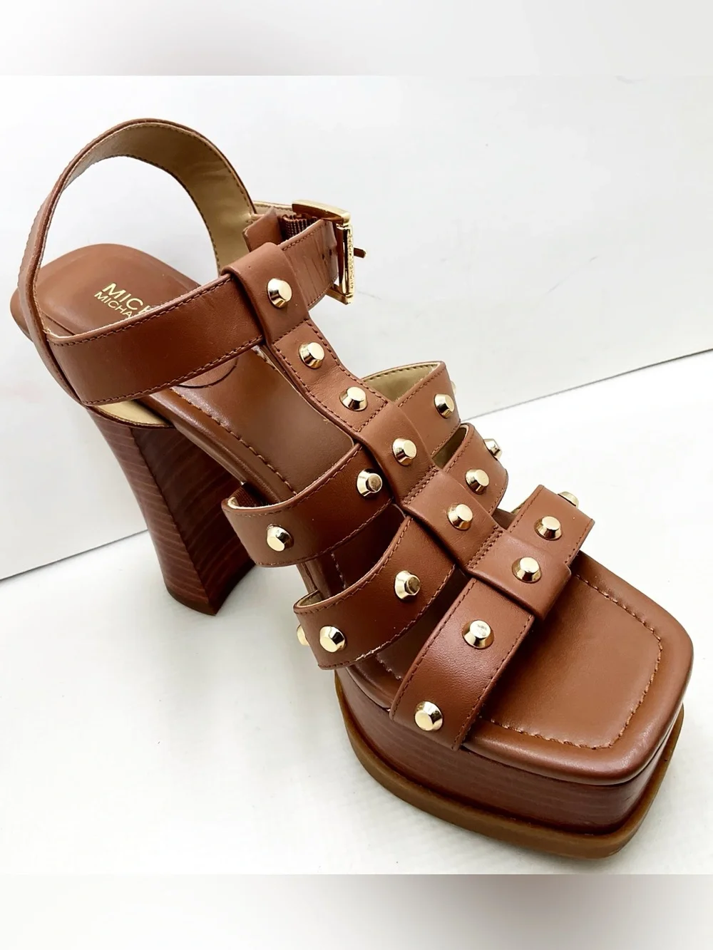 {Michael Michael Kors}Jagger Studded Leather Platform Sandals
